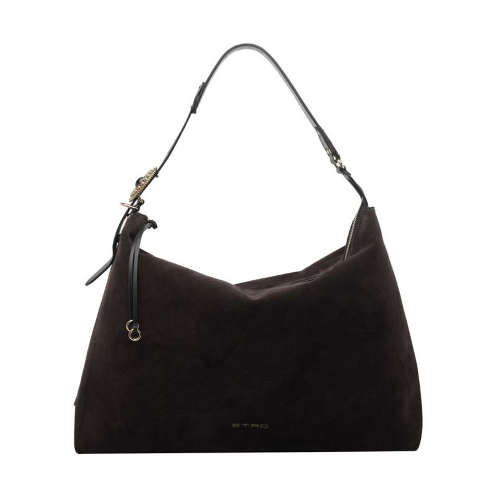 Etro Women Large Suede Rosette Shoulder Bag